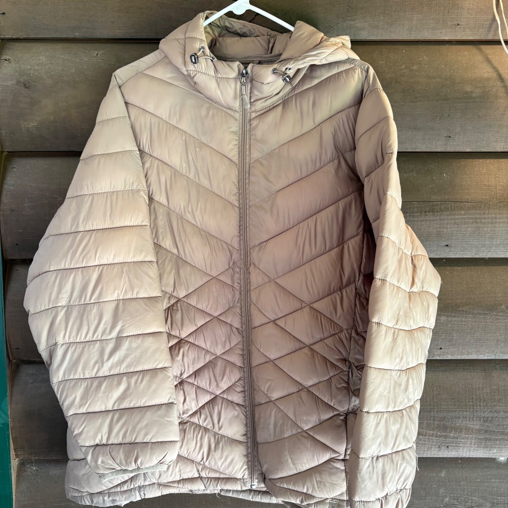 ZeroXposur‎ Womens Espresso Brown Quilted Hooded Puffer Jacket 1X X62741